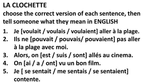 clochette meaning in english.